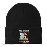 Cute Elephant And Corgi Be Kind Beanie thumb 0