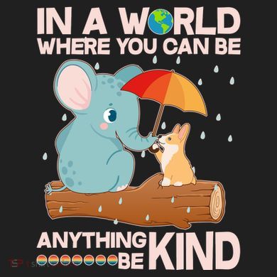 Cute Elephant And Corgi Be Kind Women's Dry Zone Grid Polo