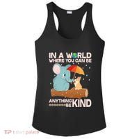 Cute Elephant And Corgi Be Kind Ladies PosiCharge Competitor Racerback Tank thumb 0