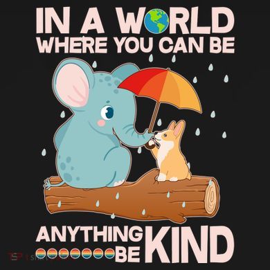 Cute Elephant And Corgi Be Kind Ladies PosiCharge Competitor Racerback Tank