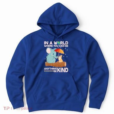 Cute Elephant And Corgi Be Kind Hoodie