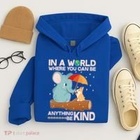 Cute Elephant And Corgi Be Kind Hoodie thumb 4