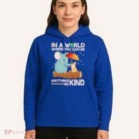 Cute Elephant And Corgi Be Kind Hoodie thumb 5