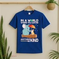 Cute Elephant And Corgi Be Kind T-Shirt thumb 2