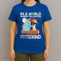 Cute Elephant And Corgi Be Kind T-Shirt thumb 4