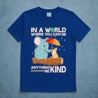 Cute Elephant And Corgi Be Kind T-Shirt thumb 5