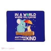 Cute Elephant And Corgi Be Kind Mousepad thumb 0