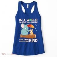Cute Elephant And Corgi Be Kind Women's Tank Top thumb 0