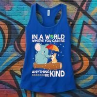 Cute Elephant And Corgi Be Kind Women's Tank Top thumb 3