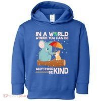 Cute Elephant And Corgi Be Kind Toddler Hoodie thumb 0