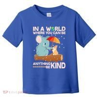 Cute Elephant And Corgi Be Kind Toddler T-Shirt thumb 0