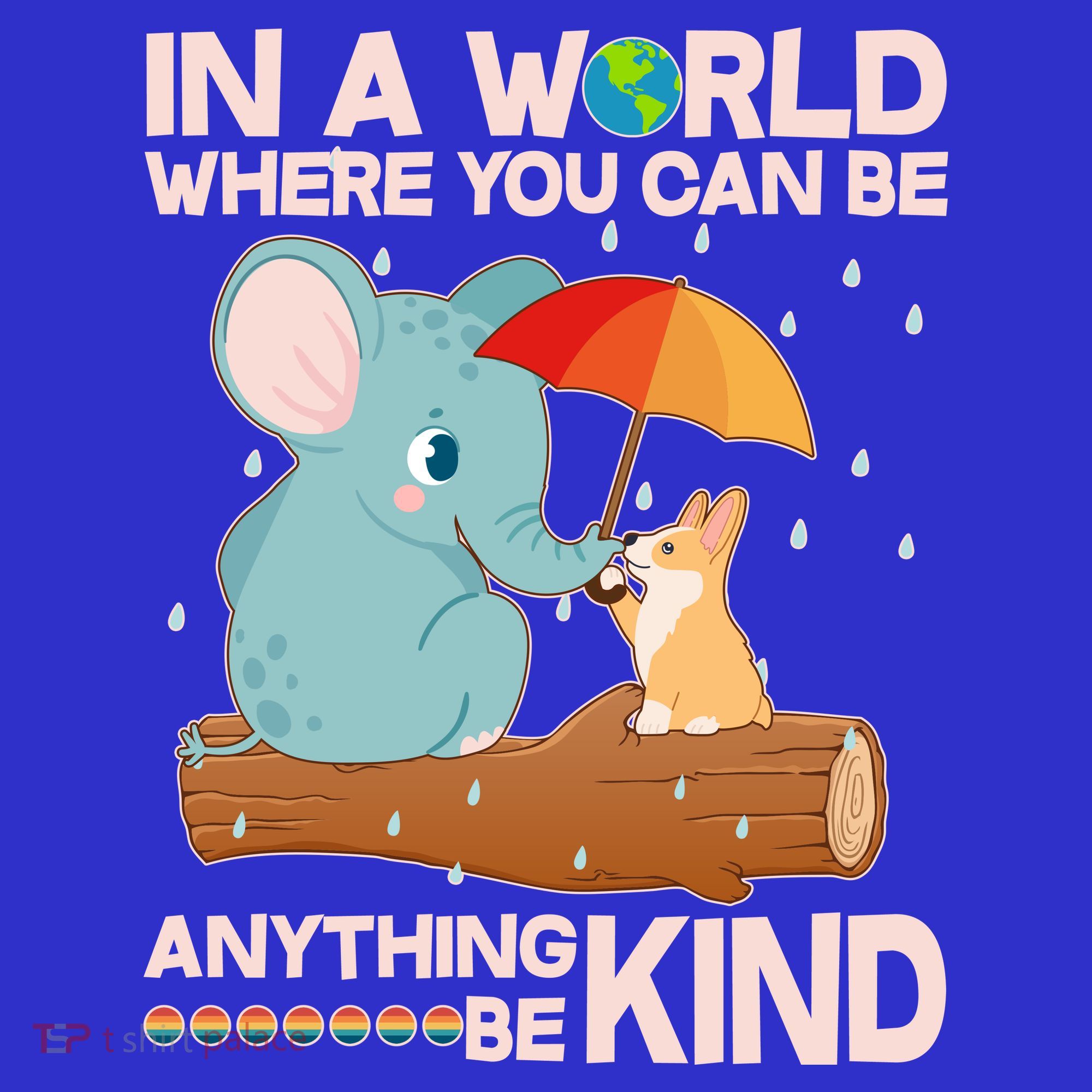 Cute Elephant And Corgi Be Kind Kids Sweatshirt