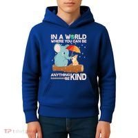 Cute Elephant And Corgi Be Kind Kids Hoodie thumb 4