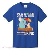 Cute Elephant And Corgi Be Kind Kids T-Shirt thumb 0