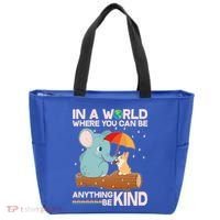 Cute Elephant And Corgi Be Kind Tote Bag thumb 0