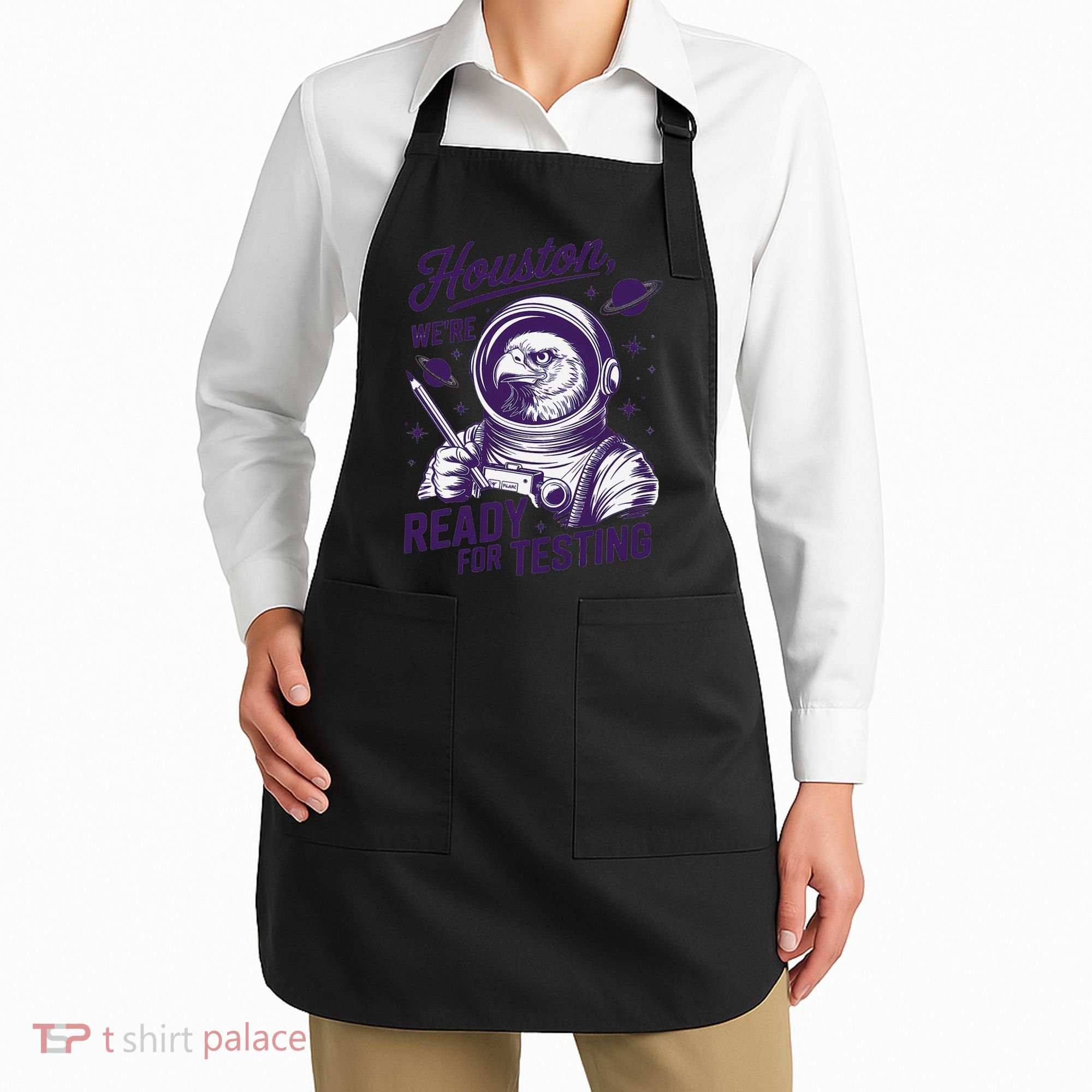 Cool Eagle Astronaut Houston Were Ready For Testing Teacher Apron