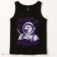 Cool Eagle Astronaut Houston Were Ready For Testing Teacher Tank Top thumb 2