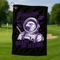Cool Eagle Astronaut Houston Were Ready For Testing Teacher Golf Towel thumb 1