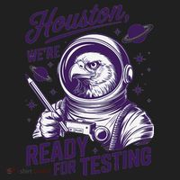 Cool Eagle Astronaut Houston Were Ready For Testing Teacher Golf Towel thumb 3