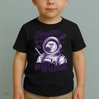 Cool Eagle Astronaut Houston Were Ready For Testing Teacher Toddler T-Shirt thumb 2