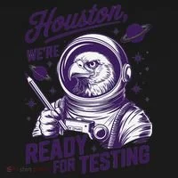 Cool Eagle Astronaut Houston Were Ready For Testing Teacher Women's Long Sleeve Shirt thumb 2