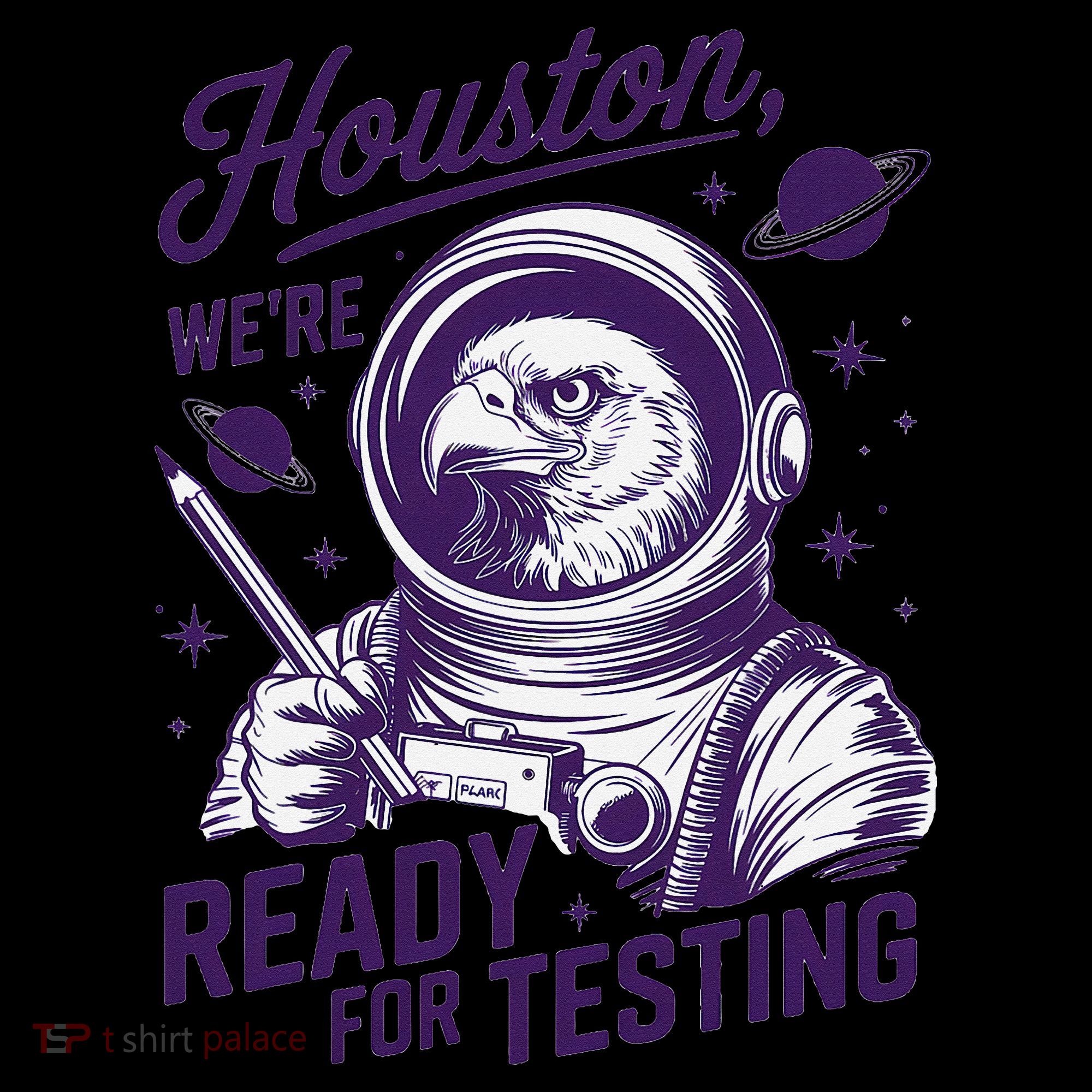 Cool Eagle Astronaut Houston Were Ready For Testing Teacher Women's T-Shirt