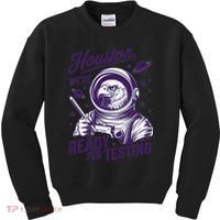 Cool Eagle Astronaut Houston Were Ready For Testing Teacher Kids Sweatshirt thumb 0