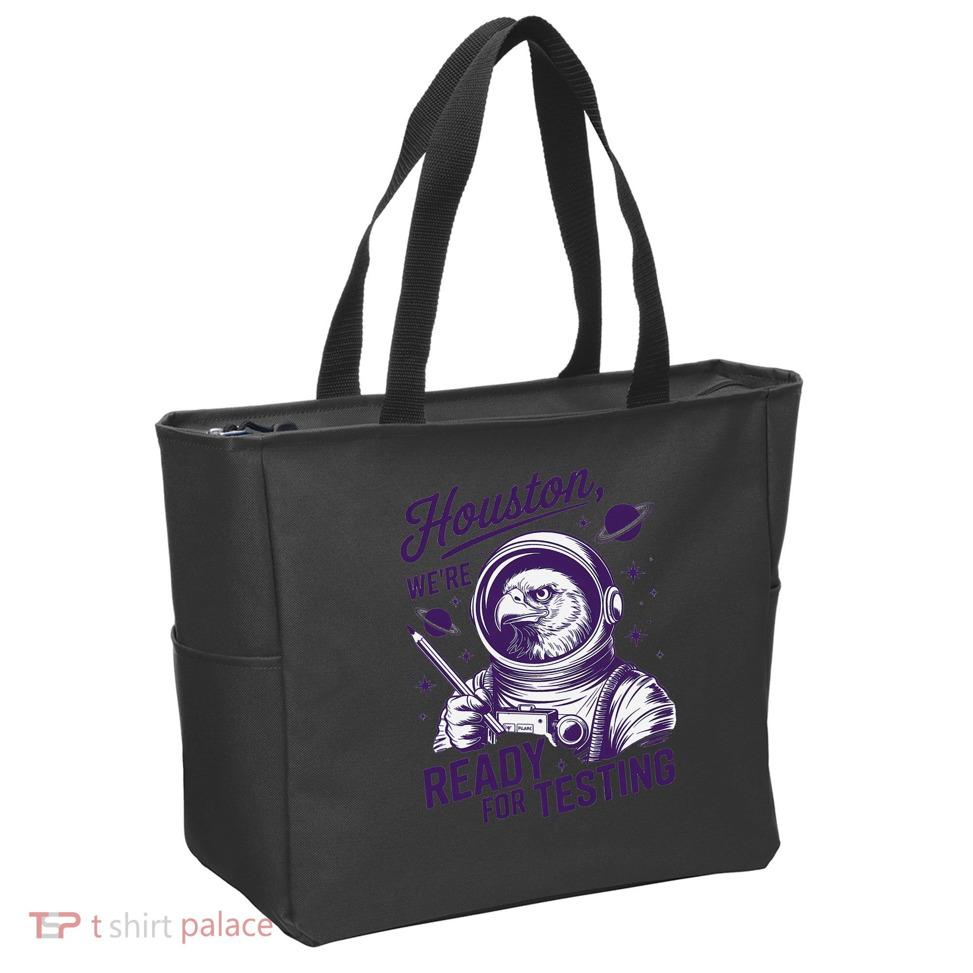 Cool Eagle Astronaut Houston Were Ready For Testing Teacher Tote Bag