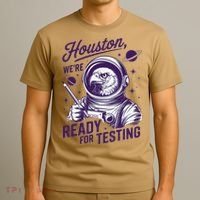 Cool Eagle Astronaut Houston Were Ready For Testing Teacher T-Shirt thumb 3