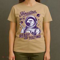 Cool Eagle Astronaut Houston Were Ready For Testing Teacher T-Shirt thumb 4