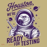 Cool Eagle Astronaut Houston Were Ready For Testing Teacher Button thumb 1