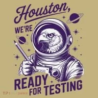 Cool Eagle Astronaut Houston Were Ready For Testing Teacher Kids T-Shirt thumb 2