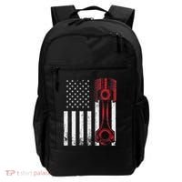 Car Enthusiast American Flag Piston Muscle Car Backpack thumb 0