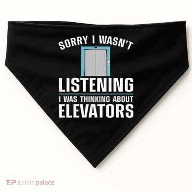 Cool Elevator Art Wo Inspector Mechanic Maintenance USA-Made Doggie Bandana