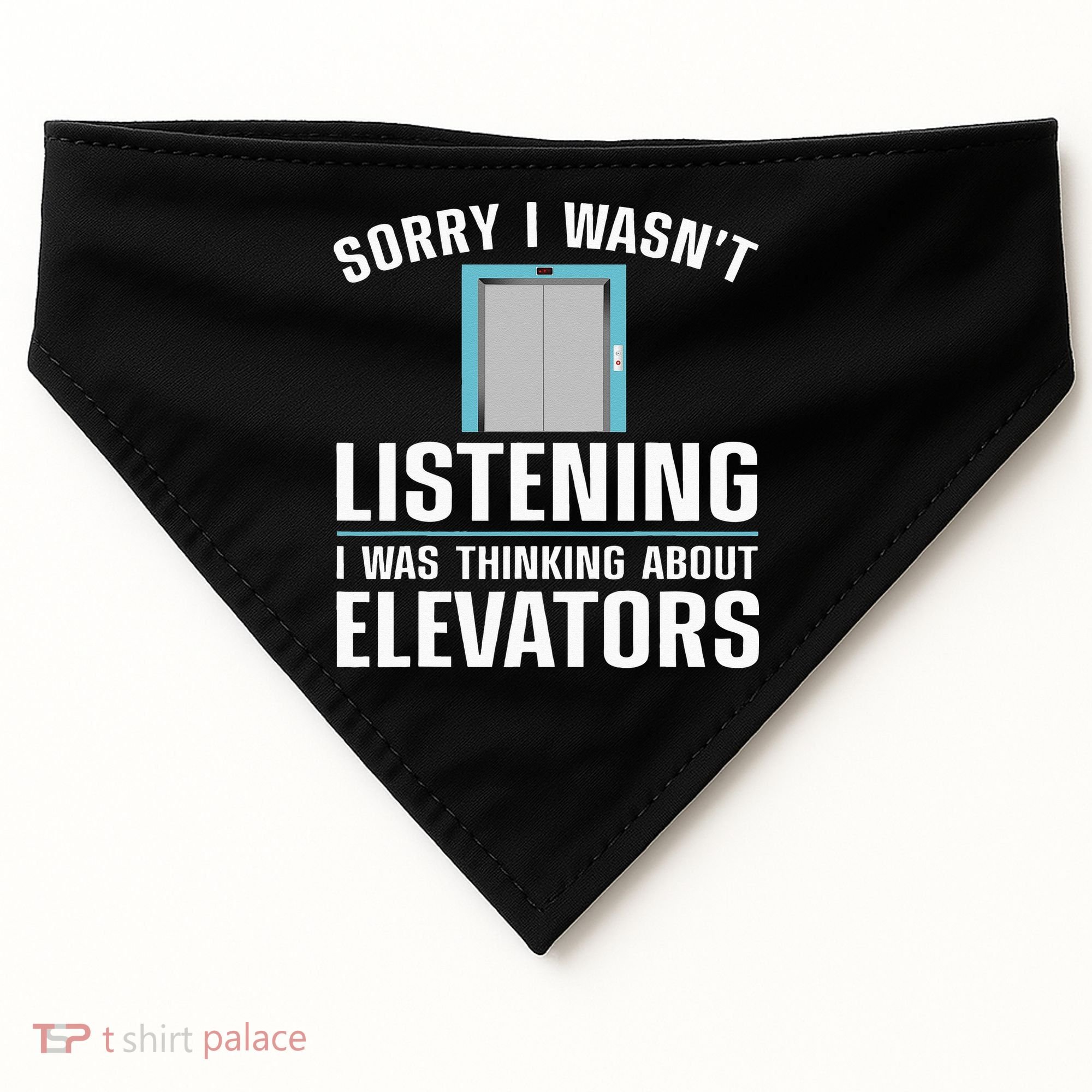 Cool Elevator Art Wo Inspector Mechanic Maintenance USA-Made Doggie Bandana