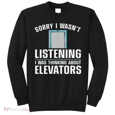Cool Elevator Art Wo Inspector Mechanic Maintenance Sweatshirt