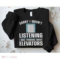 Cool Elevator Art Wo Inspector Mechanic Maintenance Sweatshirt thumb 2