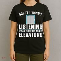 Cool Elevator Art Wo Inspector Mechanic Maintenance T-Shirt thumb 4