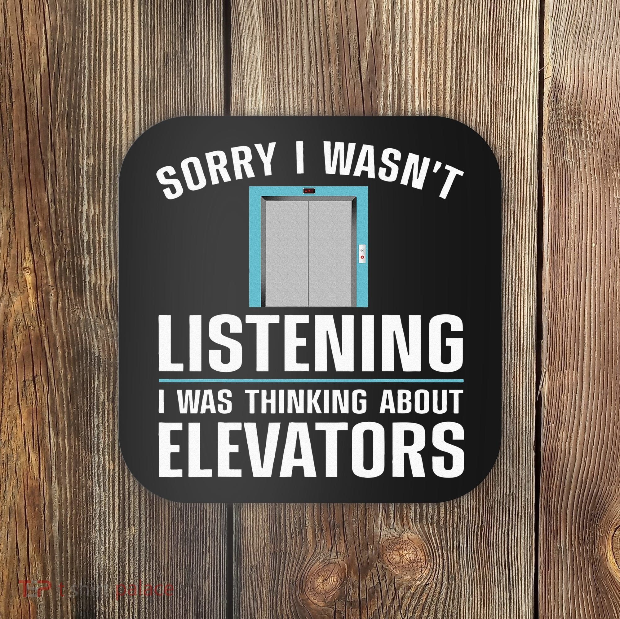 Cool Elevator Art Wo Inspector Mechanic Maintenance Coaster