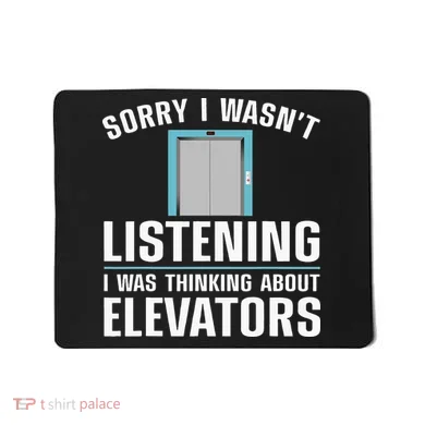 Cool Elevator Art Wo Inspector Mechanic Maintenance Mousepad