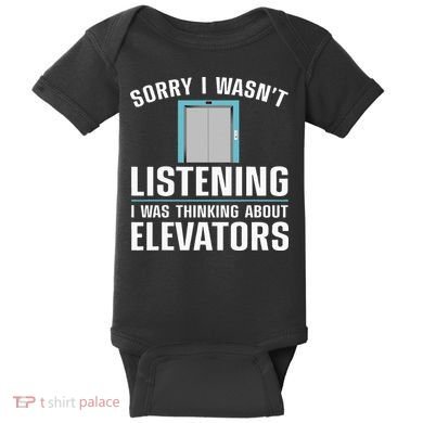 Cool Elevator Art Wo Inspector Mechanic Maintenance Baby Bodysuit