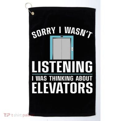 Cool Elevator Art Wo Inspector Mechanic Maintenance Golf Towel