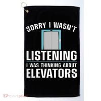 Cool Elevator Art Wo Inspector Mechanic Maintenance Golf Towel thumb 0