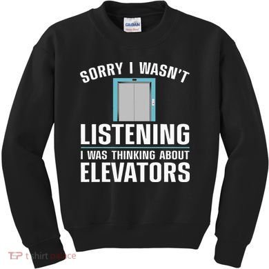Cool Elevator Art Wo Inspector Mechanic Maintenance Kids Sweatshirt