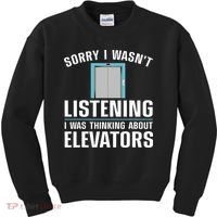 Cool Elevator Art Wo Inspector Mechanic Maintenance Kids Sweatshirt thumb 0