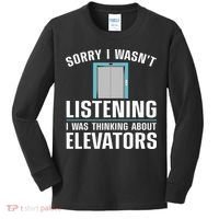 Cool Elevator Art Wo Inspector Mechanic Maintenance Kids Long Sleeve Shirt thumb 0