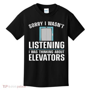 Cool Elevator Art Wo Inspector Mechanic Maintenance Kids T-Shirt