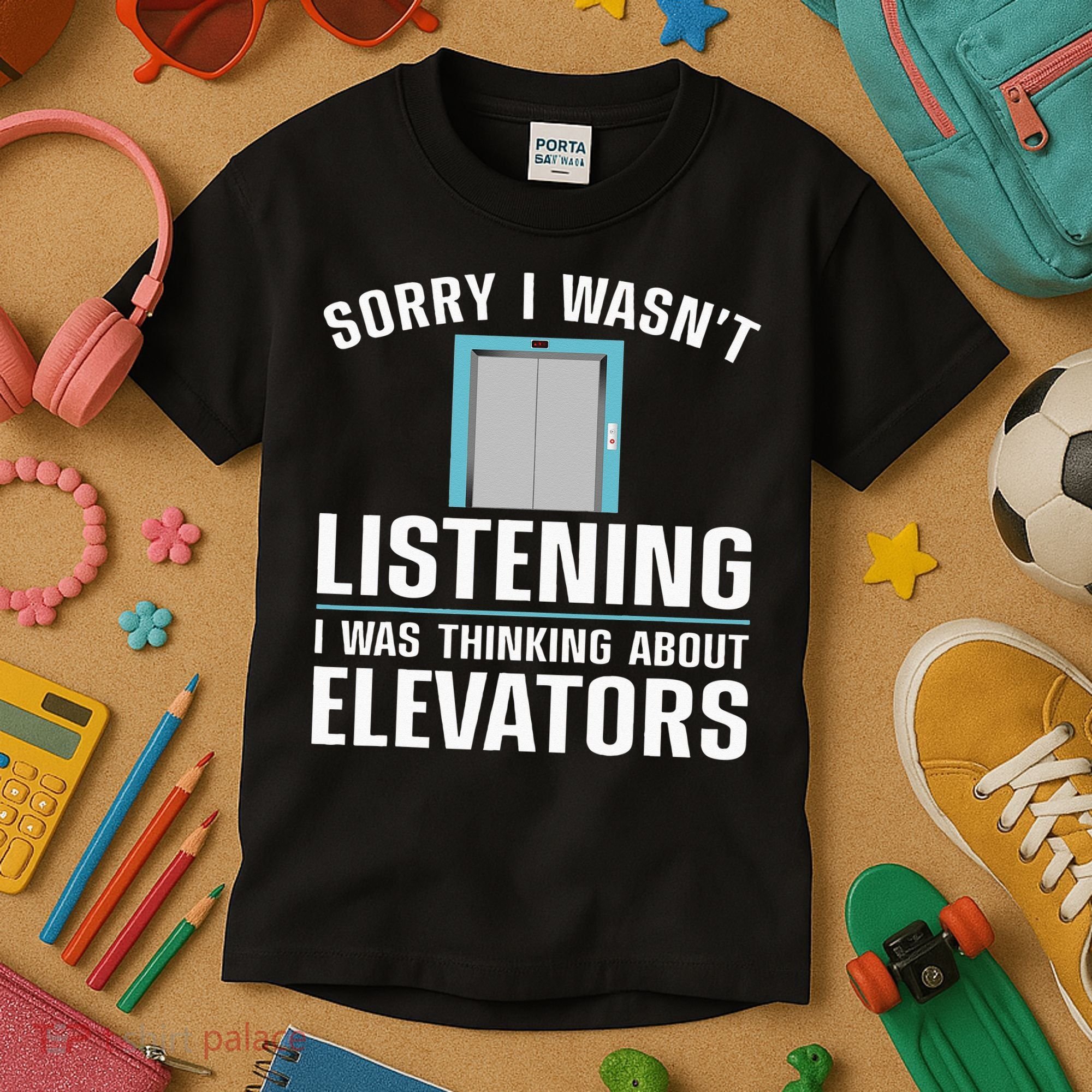 Cool Elevator Art Wo Inspector Mechanic Maintenance Kids T-Shirt