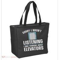 Cool Elevator Art Wo Inspector Mechanic Maintenance Tote Bag thumb 2