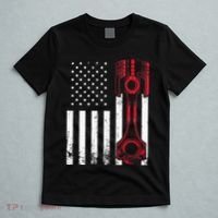 Car Enthusiast American Flag Piston Muscle Car Gift T-Shirt thumb 5